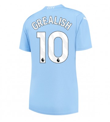 Lacne Ženy Futbalové dres Manchester City Jack Grealish #10 2023-24 Krátky Rukáv - Domáci
